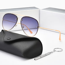 Carica l'immagine nel visualizzatore di Gallery, 2023  Top Quality Classic Pilot Style Gradient Sunglasses Women Men Rivet  Design Sun Glasses UV400 Oculos De Sol