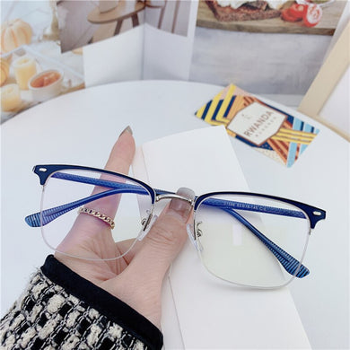 2023 Unisex Square Plain Glasses For Men Women TR90 Frame Eyewear Party Eyeglasses Gentle Black Eyebrow
