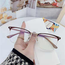 Load image into Gallery viewer, 2023 Unisex Square Plain Glasses For Men Women TR90 Frame Eyewear Party Eyeglasses Gentle Black Eyebrow