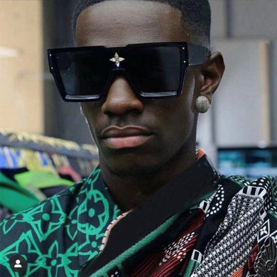 2023 Vintage Oversized Frame Square  Brand Designer Sunglasses Men Millionaire Diamond Flower Sun Glasses Women