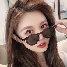 Load image into Gallery viewer, 2023 Women Sunglasses Anti-Reflective Retro Tea Mirror Sunglasses Classic Round Frame Plastic Glasses Uv400