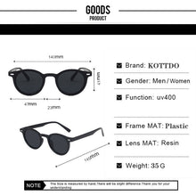 Load image into Gallery viewer, 2023 Women Sunglasses Anti-Reflective Retro Tea Mirror Sunglasses Classic Round Frame Plastic Glasses Uv400