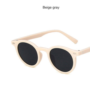 2023 Women Sunglasses Anti-Reflective Retro Tea Mirror Sunglasses Classic Round Frame Plastic Glasses Uv400