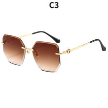 Load image into Gallery viewer, 2023 Women&#39;s Frameless Cut Edge Sunglasses Ocean Lens Sunglasses Personality Polygon Glasses