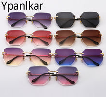 Load image into Gallery viewer, 2023 Women&#39;s Frameless Cut Edge Sunglasses Ocean Lens Sunglasses Personality Polygon Glasses
