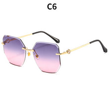 Load image into Gallery viewer, 2023 Women&#39;s Frameless Cut Edge Sunglasses Ocean Lens Sunglasses Personality Polygon Glasses