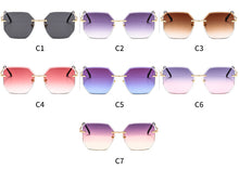 Load image into Gallery viewer, 2023 Women&#39;s Frameless Cut Edge Sunglasses Ocean Lens Sunglasses Personality Polygon Glasses