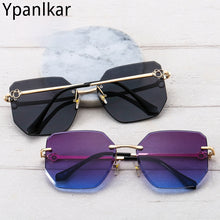 Load image into Gallery viewer, 2023 Women&#39;s Frameless Cut Edge Sunglasses Ocean Lens Sunglasses Personality Polygon Glasses