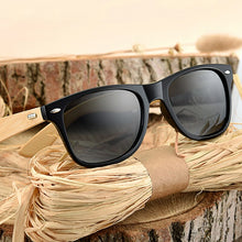 Load image into Gallery viewer, 2023 Wood Sunglasses for Men Women Plastic Frame Bamboo Wooden Arms Glasses