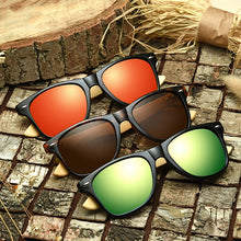 Load image into Gallery viewer, 2023 Wood Sunglasses for Men Women Plastic Frame Bamboo Wooden Arms Glasses