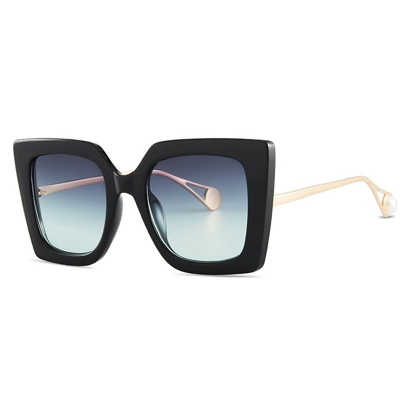 2023  Foreign Trade Sunglasses Men And Women With INS Wind Trend Big Frame Black Gradual Shades 2023