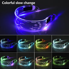 Load image into Gallery viewer, 2023 Futuristic Colorful EL Luminous Glasses women men Led Light Up Visor Eyeglasses for Bar KTV Christmas Birthday Party