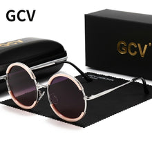 Load image into Gallery viewer, 2023 GCV Classic Men Male Women Female Gorgeous Sunglasses Round Frame Glasses Punk Style Metal Polarized
