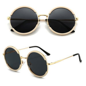 2023 GCV Classic Men Male Women Female Gorgeous Sunglasses Round Frame Glasses Punk Style Metal Polarized