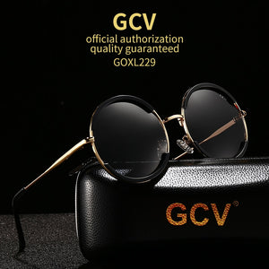 2023 GCV Classic Men Male Women Female Gorgeous Sunglasses Round Frame Glasses Punk Style Metal Polarized