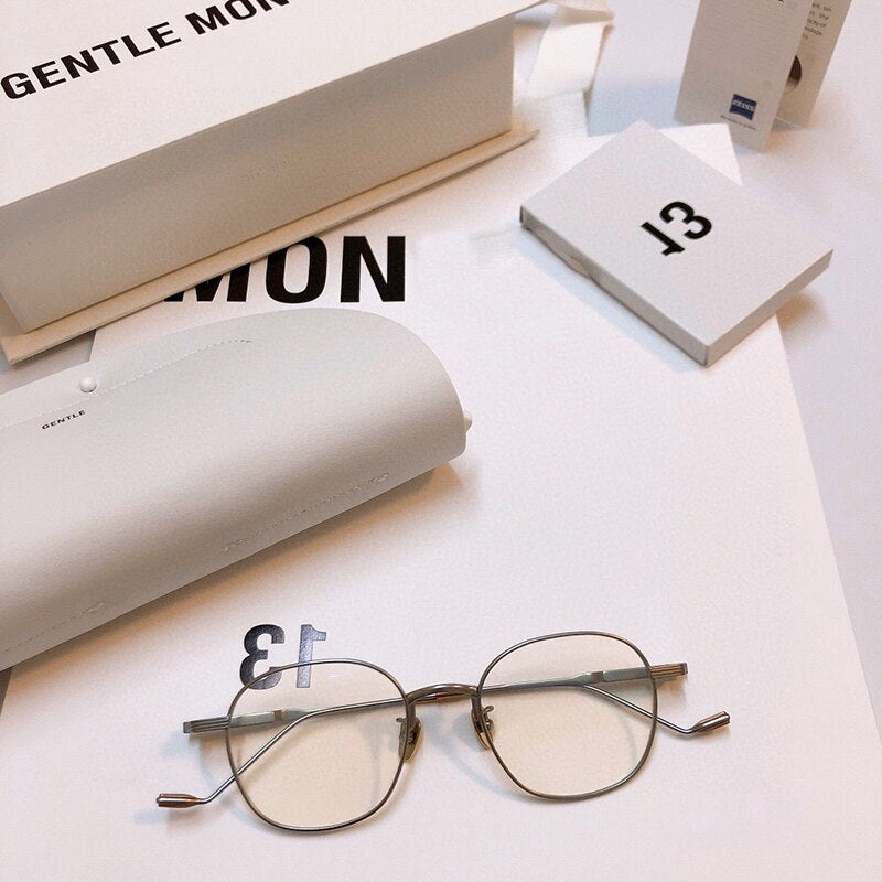 2023 GENTLE Eyeglasses Frame TOM 22 Prescription Men's Women's Glasses Frame Titanium eyeglass frames Myopia Transparent Glasses