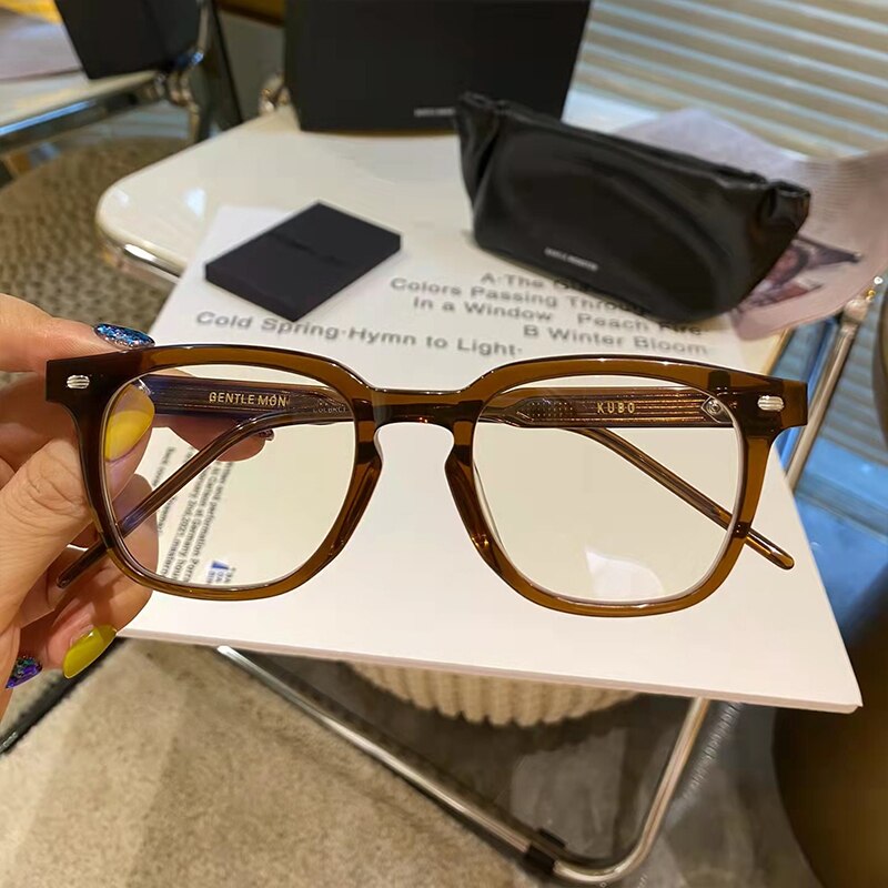 2023 GM  Brand GENTLE Square Oval Myopia Glasses Frame MONSTER KUBO Women Men Prescription Eyewear Unisex