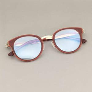2023 German Brand Glasses Men Medical Stainless Steel Acetate Retro Round Eyeglasses Women Lightweight Spectacle Frame Jangma