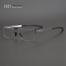 Load image into Gallery viewer, 2023 Germany Berlin Retro Square Eyeglasses Men&#39;s and Women&#39;s Prescription Lens Myopia Glasses Frame Ultralight Titanium Eyewear