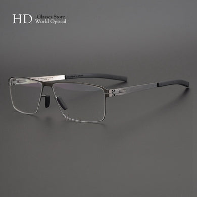 2023 Germany Berlin Retro Square Eyeglasses Men's and Women's Prescription Lens Myopia Glasses Frame Ultralight Titanium Eyewear