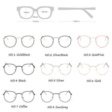 Load image into Gallery viewer, 2023 Glasses Frame Women  Round Eyeglasses Frames Vintage Brand Designer Okulary Blue Light Eyewear Gafas De Mujer