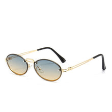 Load image into Gallery viewer, 2023 Gold Metal Oval Sunglasses Women Retro Purple Pink Round Sun Glasses Men Gradient Lens Uv400 Outdoor Accessories Eyewear