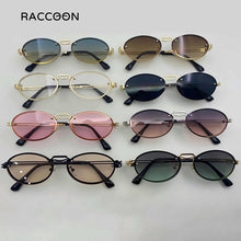 Load image into Gallery viewer, 2023 Gold Metal Oval Sunglasses Women Retro Purple Pink Round Sun Glasses Men Gradient Lens Uv400 Outdoor Accessories Eyewear