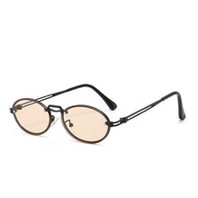 Load image into Gallery viewer, 2023 Gold Metal Oval Sunglasses Women Retro Purple Pink Round Sun Glasses Men Gradient Lens Uv400 Outdoor Accessories Eyewear
