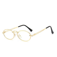 Load image into Gallery viewer, 2023 Gold Metal Oval Sunglasses Women Retro Purple Pink Round Sun Glasses Men Gradient Lens Uv400 Outdoor Accessories Eyewear
