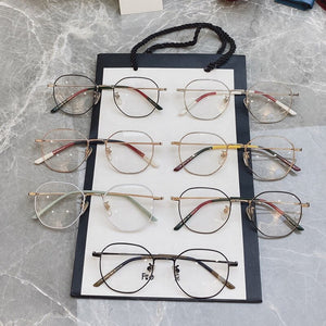 2023 Gold Rimmed Women Men Prescription Optical g0680OK Original Brand Frame Mujer Gafas Eyeglass Eyewear Lentes Oculos Feminino