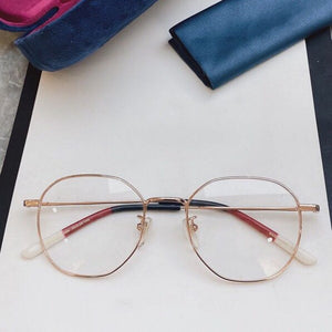 2023 Gold Rimmed Women Men Prescription Optical g0680OK Original Brand Frame Mujer Gafas Eyeglass Eyewear Lentes Oculos Feminino