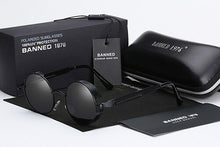 Load image into Gallery viewer, 2023 HD Polarized Round Metal Sunglasses UV400 Men&#39;s Sun glasses Feminin Women&#39;s Vintage Gafas De Sol Metal Goggles With box