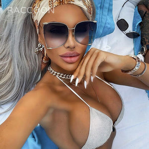 2023 Half Frame Brand Designer Glasses Women Square Pearl Famous Sunglasses Female Oversized Clear Pink Eyewear Ladies