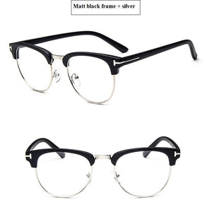 2022  Half Metal Women Glasses Frame Men Eyeglasses Frame Vintage SquareClear Glasses Optical Spectacle Frame spectacles
