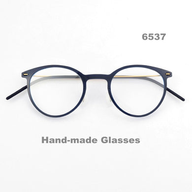 2022 Hand-made Denmark Brand Design Ultralight Glasses Frame Men Women Myopia Prescription Round Eyeglasses Oculos De Grau 6537