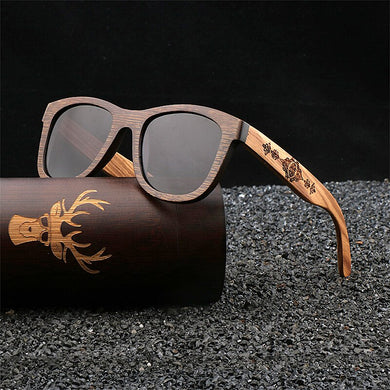 2023 Handmade Natural Bamboo Glasses man's Carved pattern Men Wood Sunglasses Polarized UV400