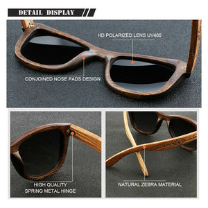 2023 Handmade Natural Bamboo Glasses man's Carved pattern Men Wood Sunglasses Polarized UV400