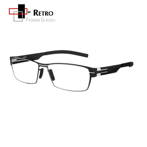 2023  Square Eyewear Frames  Screwless Optical Prescription Glasses Frames Men Myopia Eyeglasses Business Spectacles