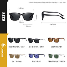 Load image into Gallery viewer, 2023  Square Sunglasses For Men Polarized Women Leopard Tea Color Travelling Goggle Anti-Glare gafas de sol hombre