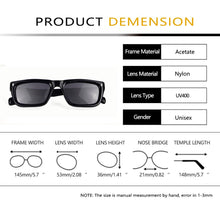 Load image into Gallery viewer, 2023  Thick Acetate Sunglasses Men Brand Designer Rivet Square Sun Glasses For Women Oversized UV400 Shades Male