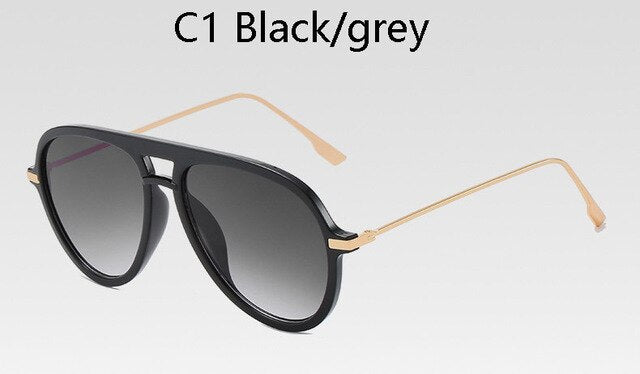 2023 aviation oversized gradient men's driving glasses Brand classic retro pilot sunglasses Women ins Popular UV400