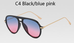 2023 aviation oversized gradient men's driving glasses Brand classic retro pilot sunglasses Women ins Popular UV400