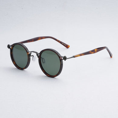 2023 Italian Designer's Handmade Eyeglasses Frame Polarized Lens Round Vintage Frame For Men and Women Classical Retro