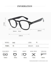 Load image into Gallery viewer, 2022 Johnny Depp Style Glasses Men Retro Vintage Prescription Glasses Women Optical Spectacle Frame Clear lens