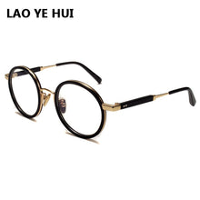 Load image into Gallery viewer, 2023 Korea Men Round Acetate Alloy Optical Glasses Frame Women Retro Myopia Prescription Eyeglasses Frame Vintage Eyewear