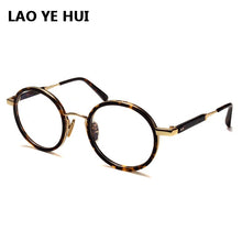 Load image into Gallery viewer, 2023 Korea Men Round Acetate Alloy Optical Glasses Frame Women Retro Myopia Prescription Eyeglasses Frame Vintage Eyewear