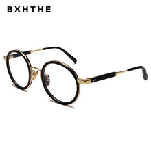 Load image into Gallery viewer, 2023 Korea Men Round Acetate Alloy Optical Glasses Frame Women Retro Myopia Prescription Eyeglasses Frame Vintage Eyewear