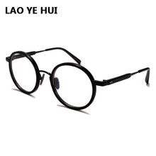 Load image into Gallery viewer, 2023 Korea Men Round Acetate Alloy Optical Glasses Frame Women Retro Myopia Prescription Eyeglasses Frame Vintage Eyewear