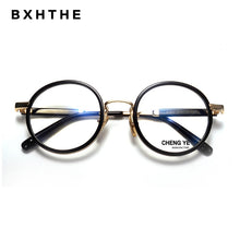 Load image into Gallery viewer, 2023 Korea Men Round Acetate Alloy Optical Glasses Frame Women Retro Myopia Prescription Eyeglasses Frame Vintage Eyewear