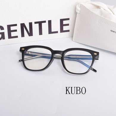 2023 Korean Brand GENTLE KUBO Eyeglasses Frames Acetate Square Myopia Reading   Prescription Glasses Women Men With Case